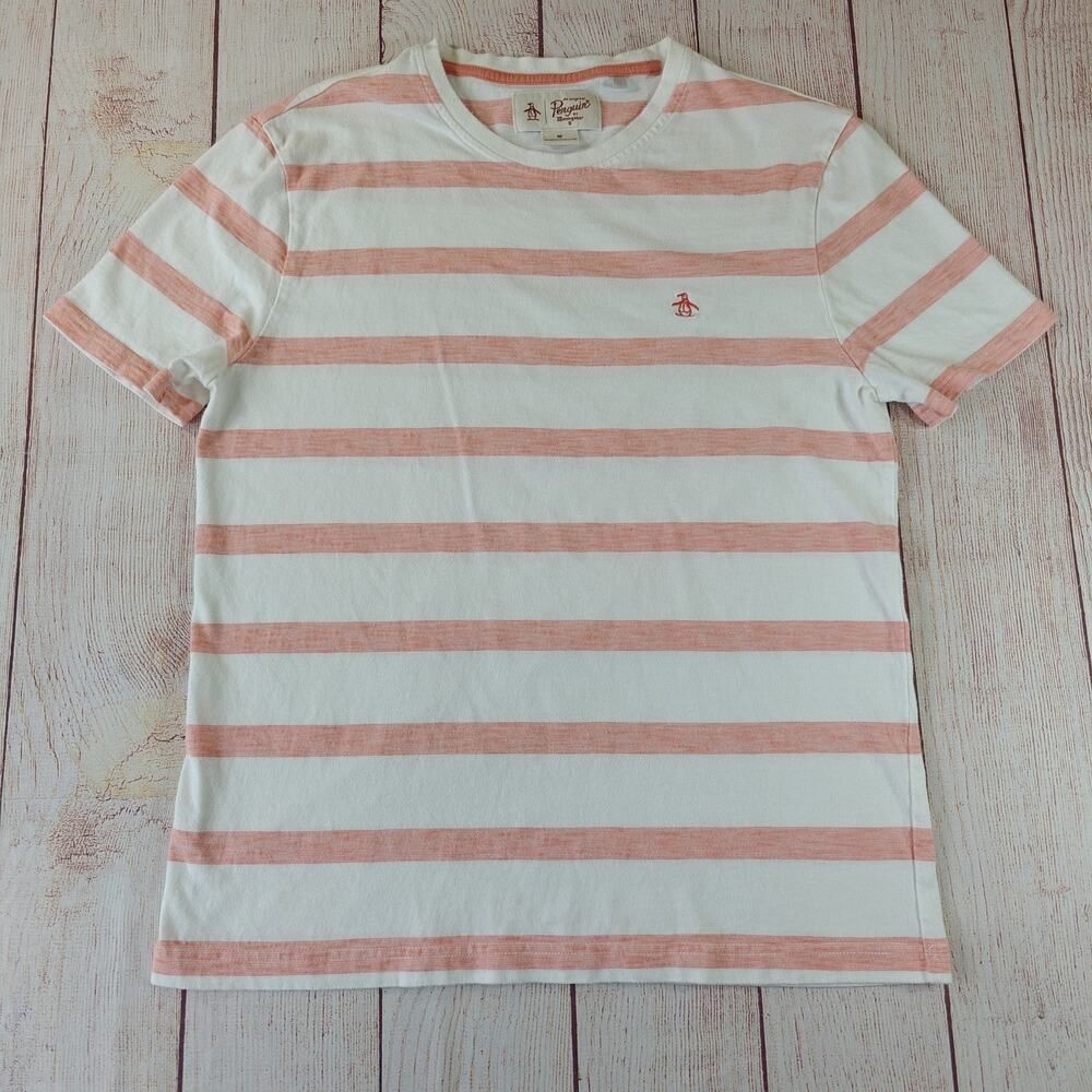 Original Penguin striped short sleeve crew neck tee sz M
